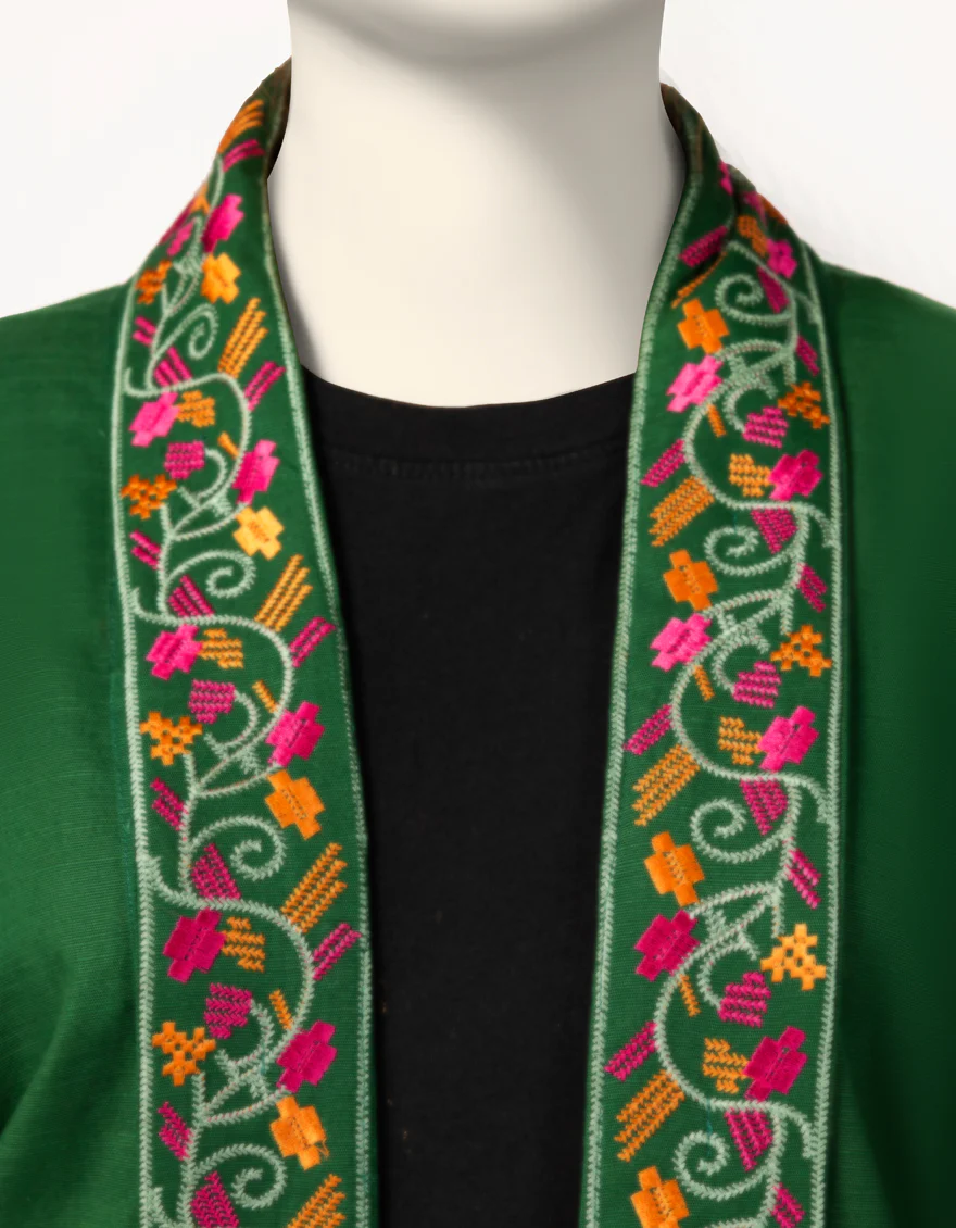 GREEN KHADDAR KURTI | JYGK-W-JTS-25-4111 FB/SHAKET-3 - Image 4