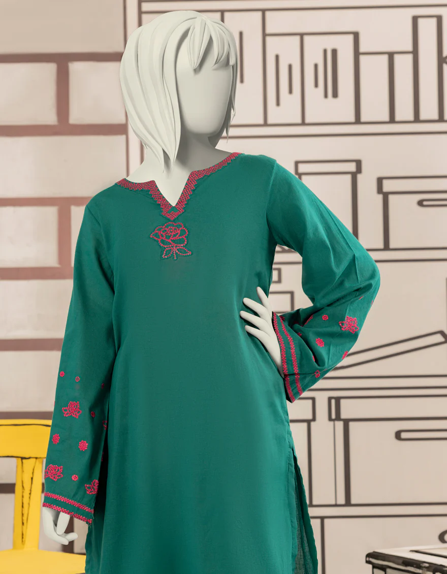 GREEN CAMBRIC 2PC STITCHED | JYGK-W-JWT-24-3211 FB/NEEDLE WORK-01 - Image 3