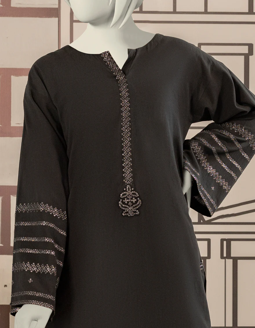 BLACK CAMBRIC 2PC STITCHED | JYGK-W-JWT-24-3213 FB/NEEDLE WORK-03 - Image 2