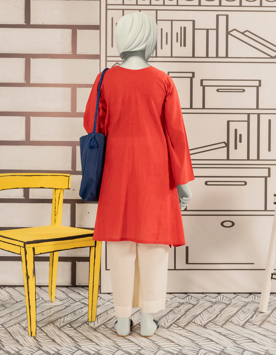 RED TEXTURED KURTI | JYGK-W-JWT-24-4018 FB/ROOTS-2 - Image 2