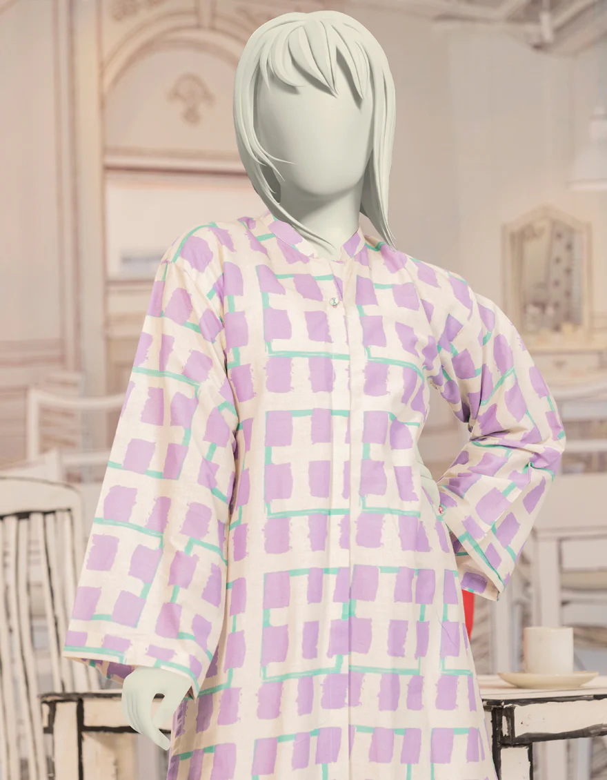 PURPLE CAMBRIC KURTI | JYGK-W-JWT-24-4022 FB/ESSENTIALS-T-15 - Image 3