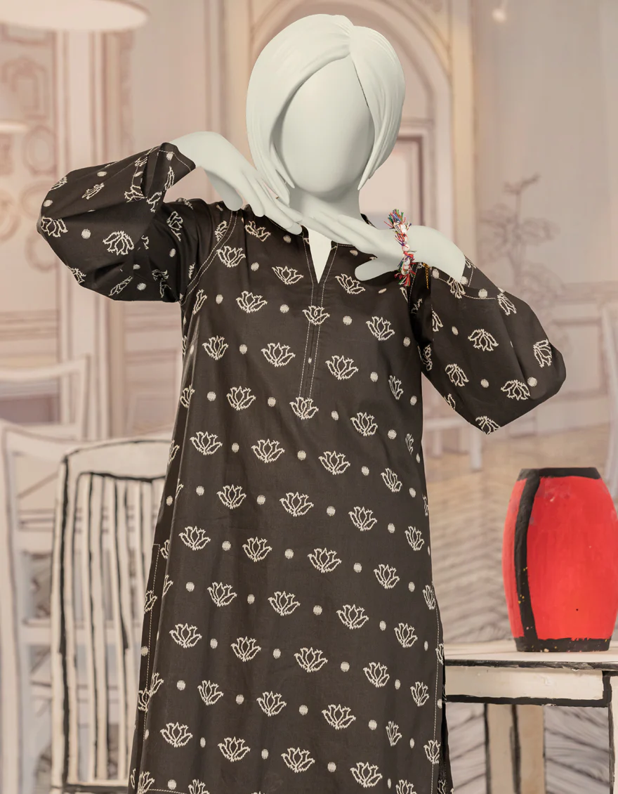 BLACK CAMBRIC KURTI | JYGK-W-JWT-24-4024 FB/ESSENTIALS-T-17 - Image 3