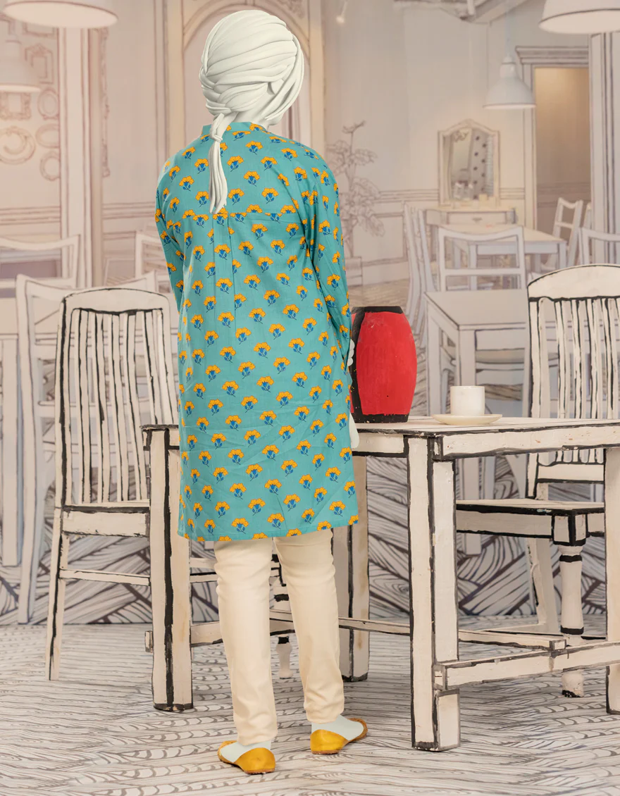 BLUE CAMBRIC KURTI | JYGK-W-JWT-24-4025 FB/ESSENTIALS-T-18 - Image 2