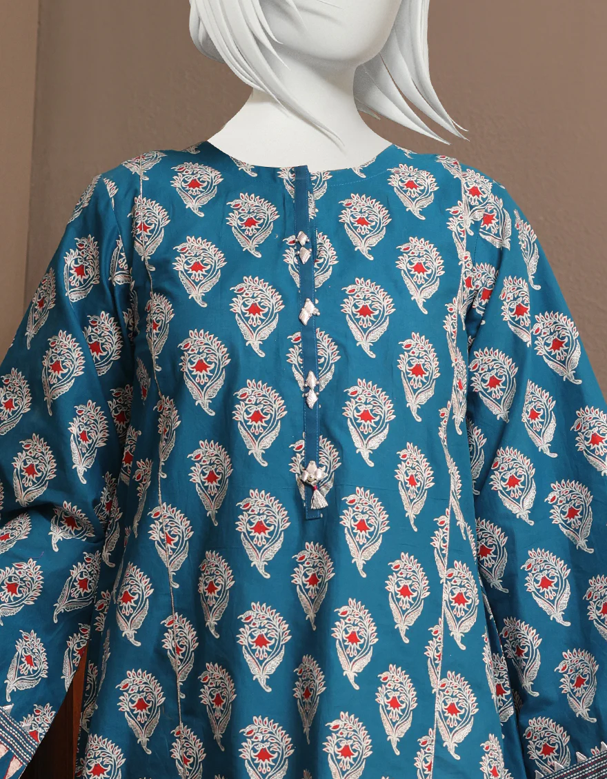 BLUE CAMBRIC KURTI | JYGK-W-JWT-US-22-4010 FB/INDIGO-628 - Image 3