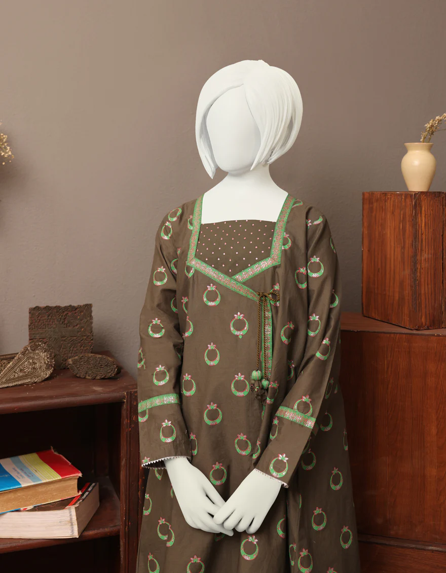 OLIVE CAMBRIC KURTI | JYGK-W-JWT-US-22-4011 FB/GRAY-628 - Image 4
