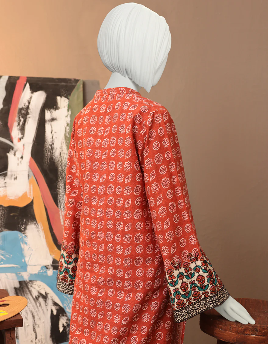 RUST LAWN KURTI | JYGK-W-JWT-US-22-4017 FB/DHANGAN - Image 2