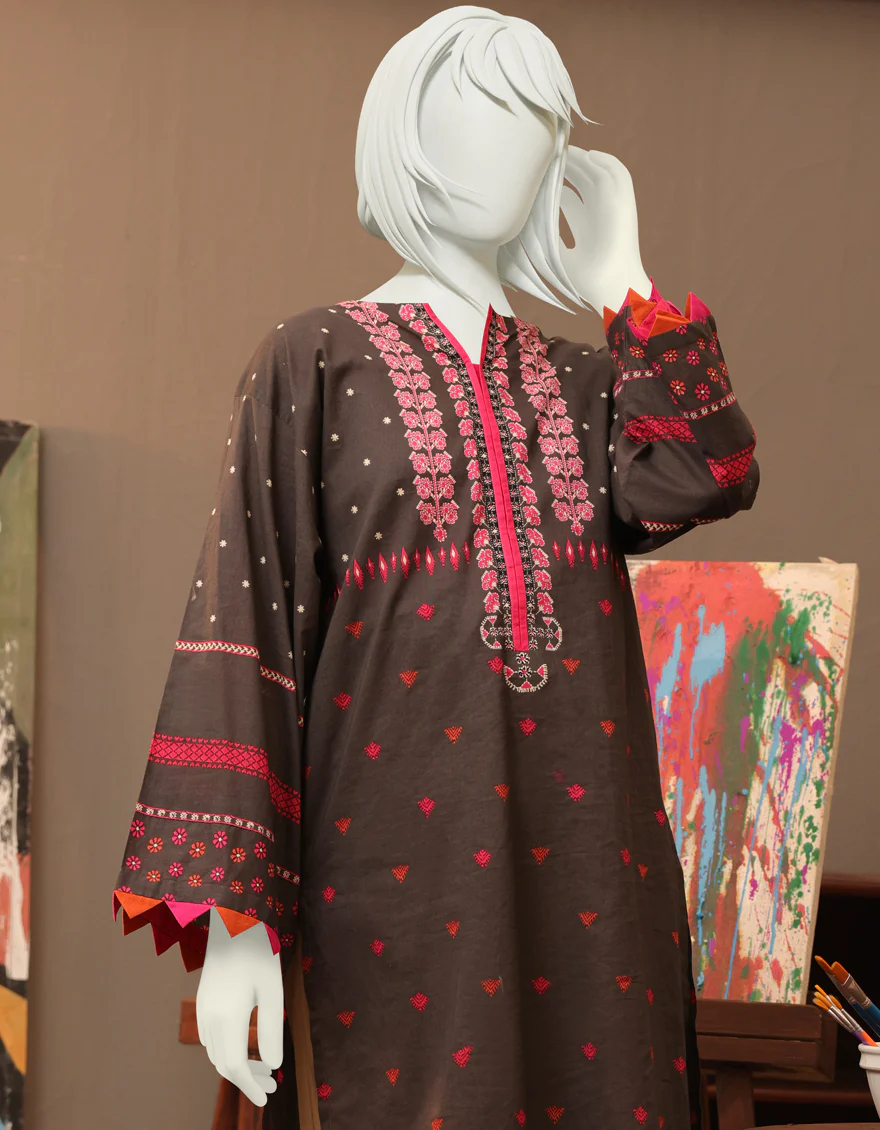 CHARCOAL LAWN KURTI | JYGK-W-JWT-US-22-4018 FB/KANAVEZ - Image 2