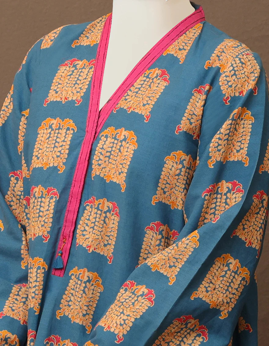 BLUE LAWN KURTI | JYGK-W-JWT-US-22-4020 FB/KUNGRI-100 - Image 3