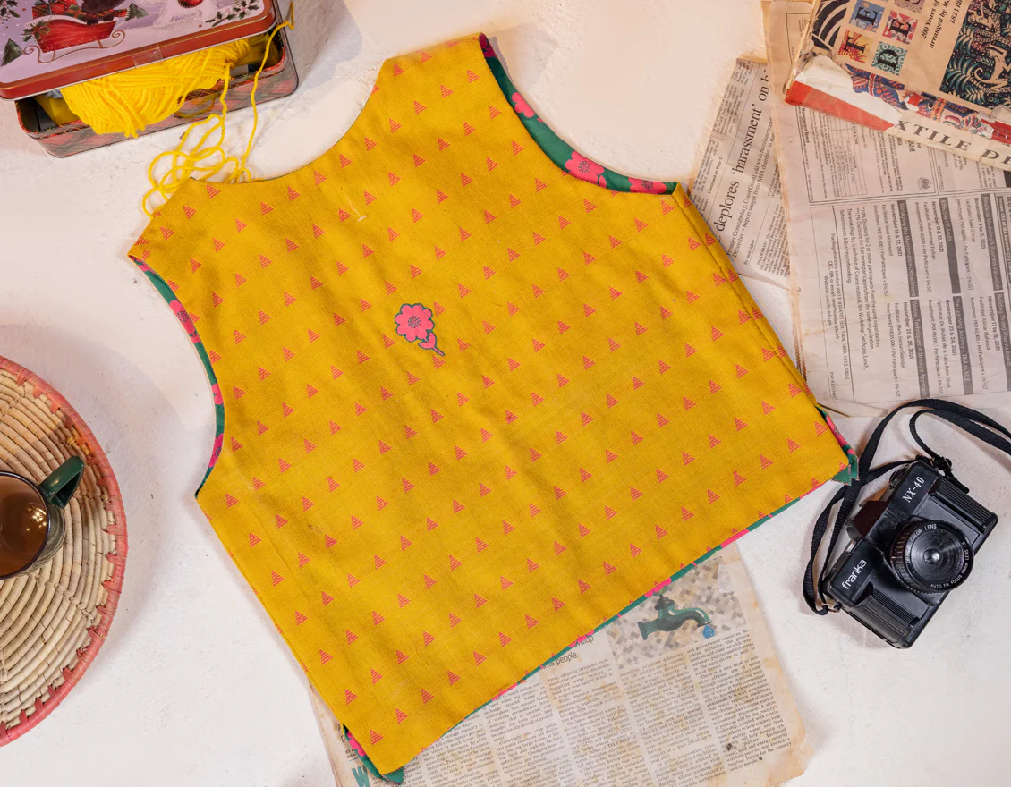 YELLOW JACQUARD KURTI | JYGK-W-JWT-US-23-4017 FB/KD-ORANGE - Image 4