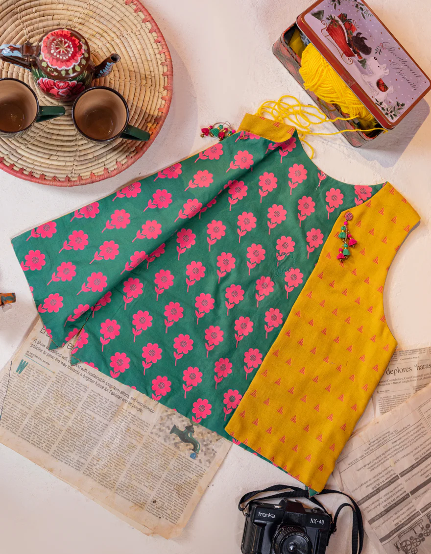 YELLOW JACQUARD KURTI | JYGK-W-JWT-US-23-4017 FB/KD-ORANGE - Image 7