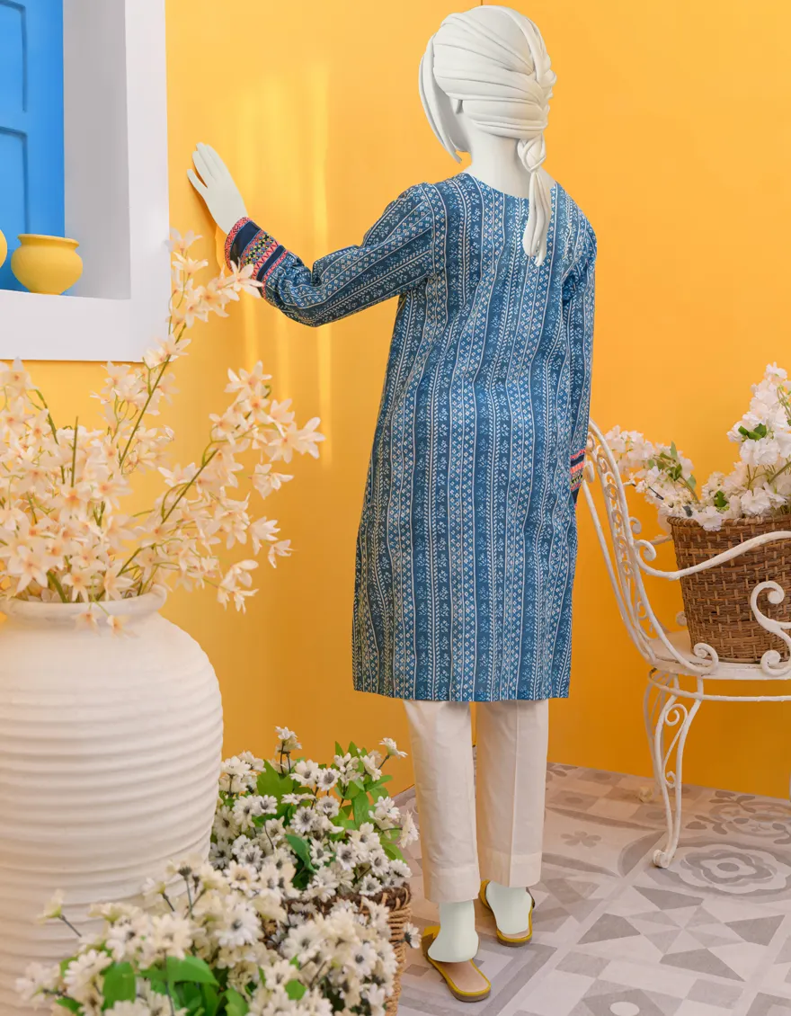 BLUE LAWN KURTI | JYGK-YGKL-S-113-23 F - Image 4
