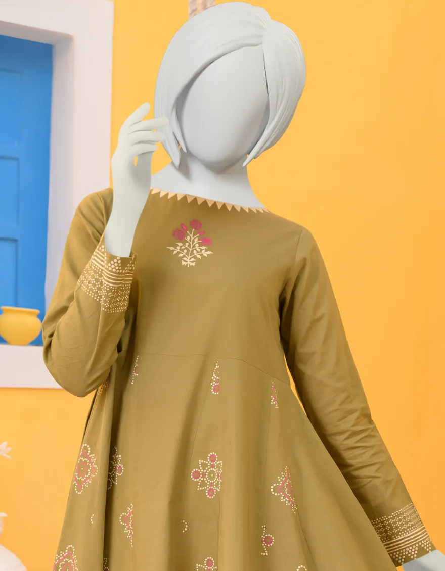 OLIVE LAWN KURTI | JYGK-YGKL-S-120-23 F - Image 4
