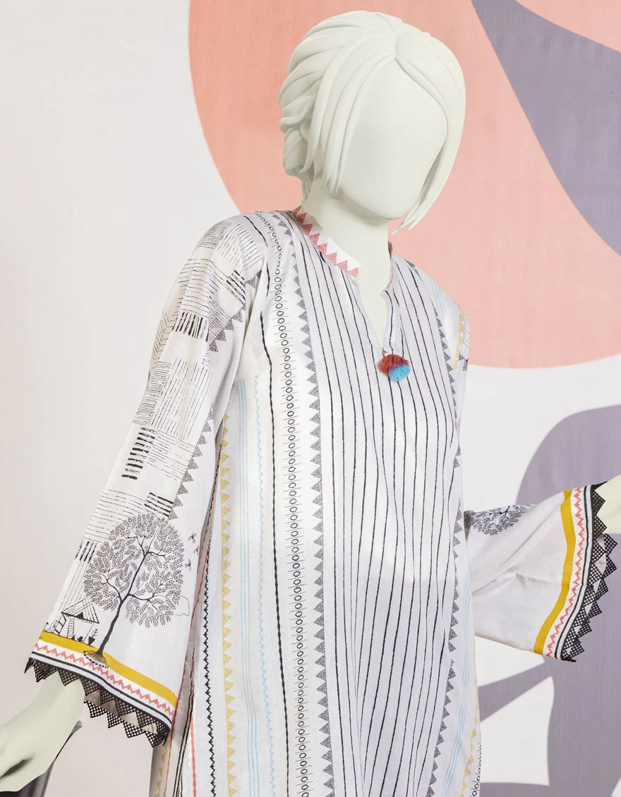 IVORY LAWN KURTI | JYGK-YGKL-S-US-102-22 FB/SUGER BEAM - Image 3