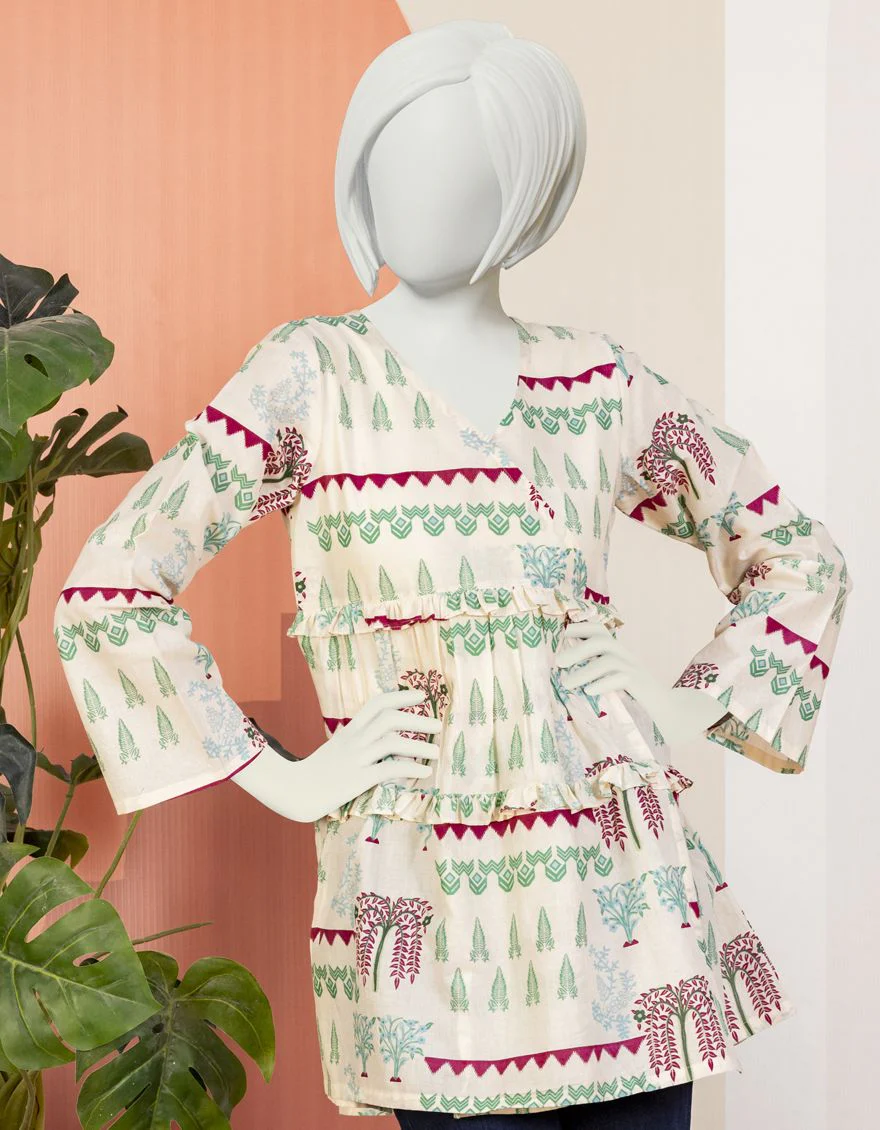 OFF WHITE LAWN KURTI | JYGK-YGKL-S-US-103-22 FB/OYSTER - Image 2