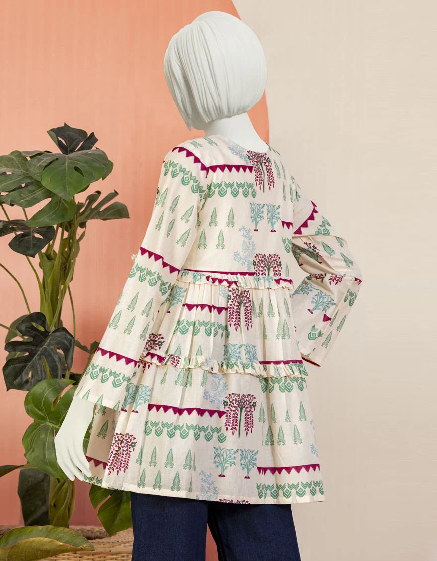 OFF WHITE LAWN KURTI | JYGK-YGKL-S-US-103-22 FB/OYSTER - Image 3
