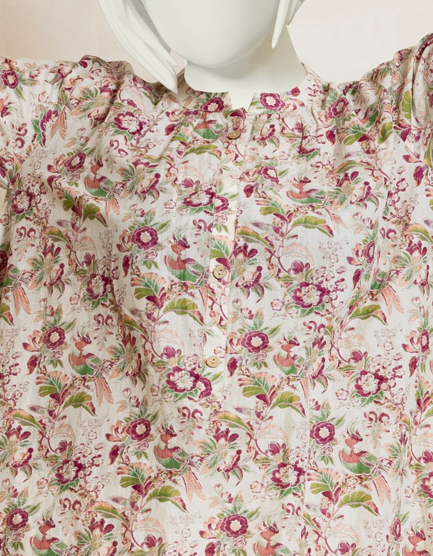 BEIGE LAWN KURTI | JYGK-YGKL-S-US-105-22 FB/CORAL - Image 3