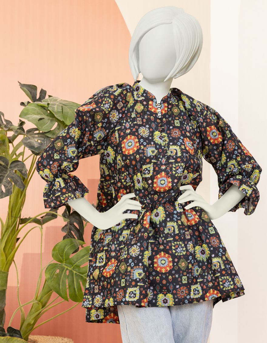 BLACK LAWN KURTI | JYGK-YGKL-S-US-110-22 FB/SEPPE - Image 3