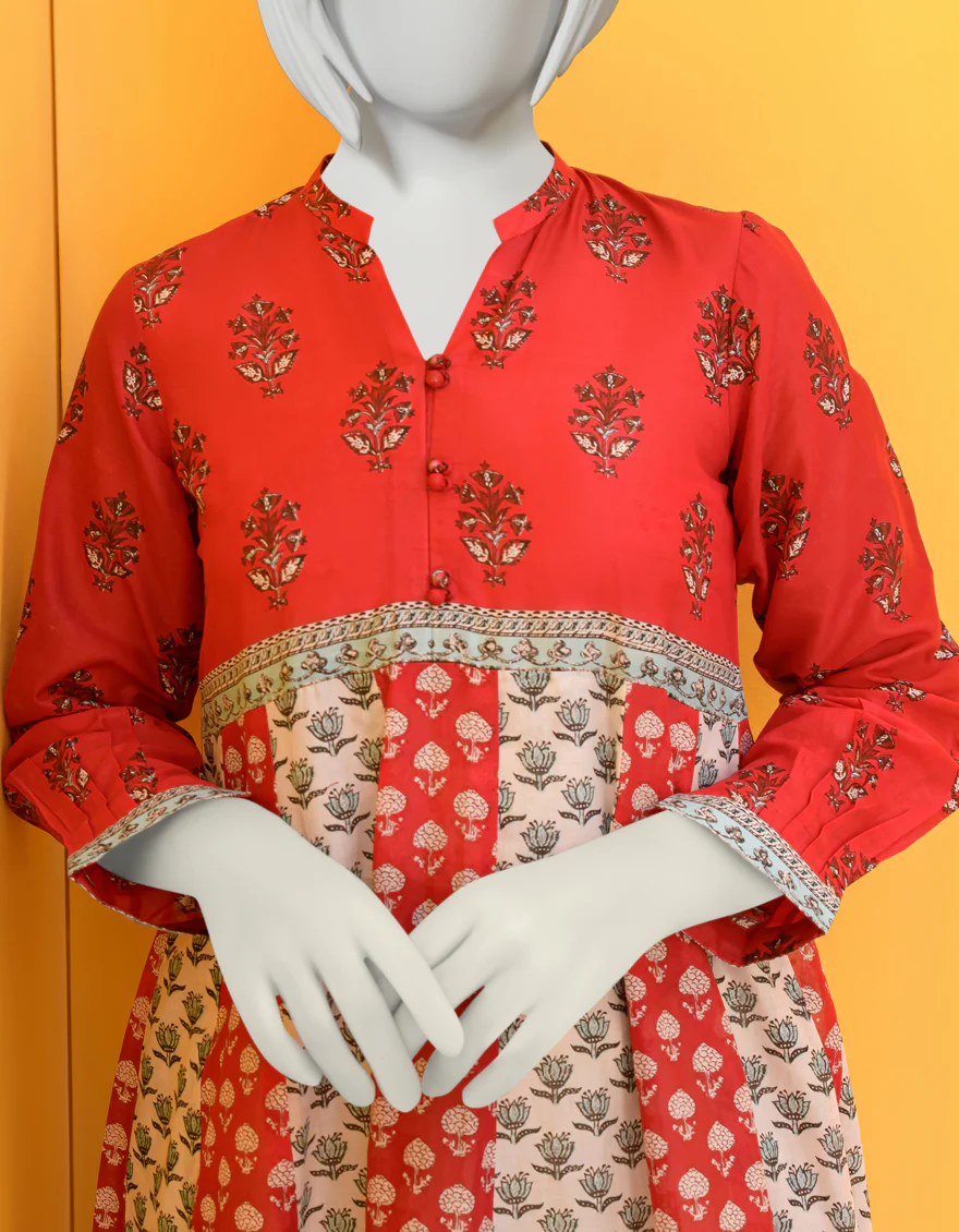 RED LAWN KURTI | JYGK-YGKL-S-US-112-23 FB/CAMERON - Image 3