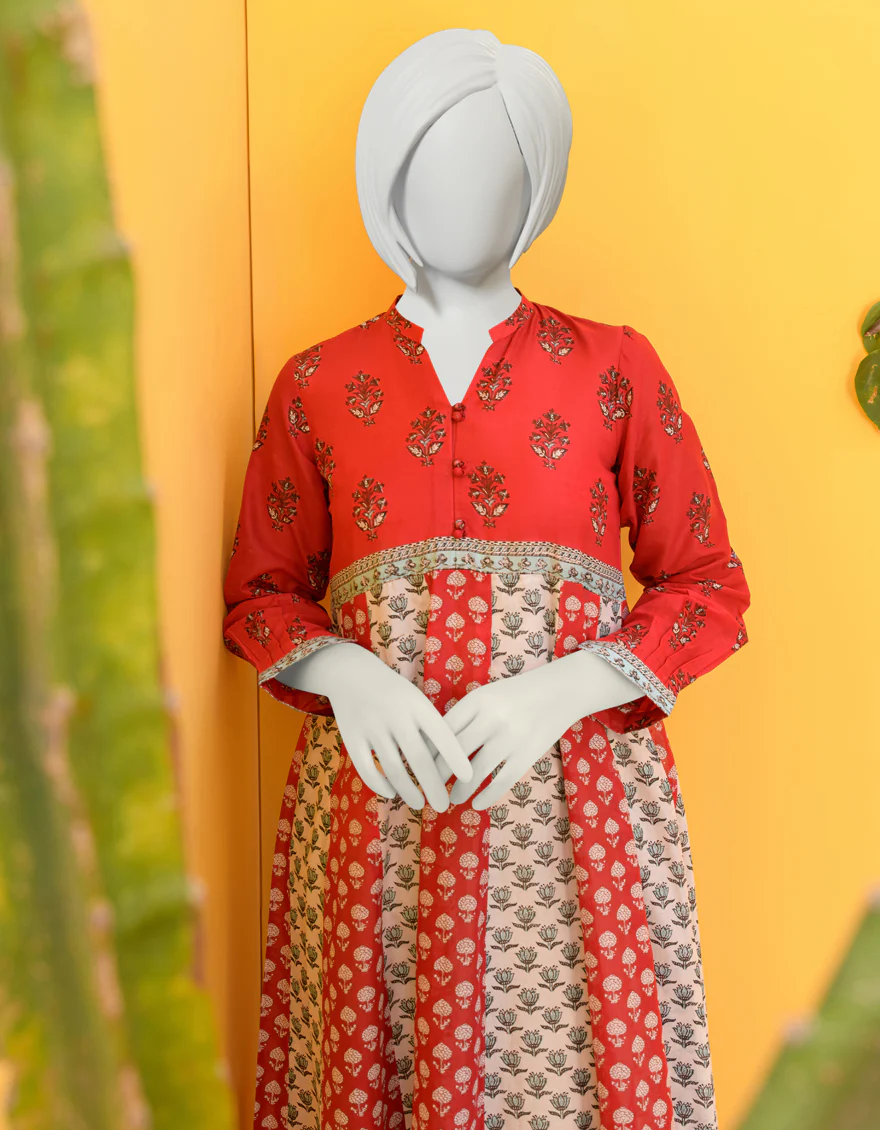 RED LAWN KURTI | JYGK-YGKL-S-US-112-23 FB/CAMERON - Image 4