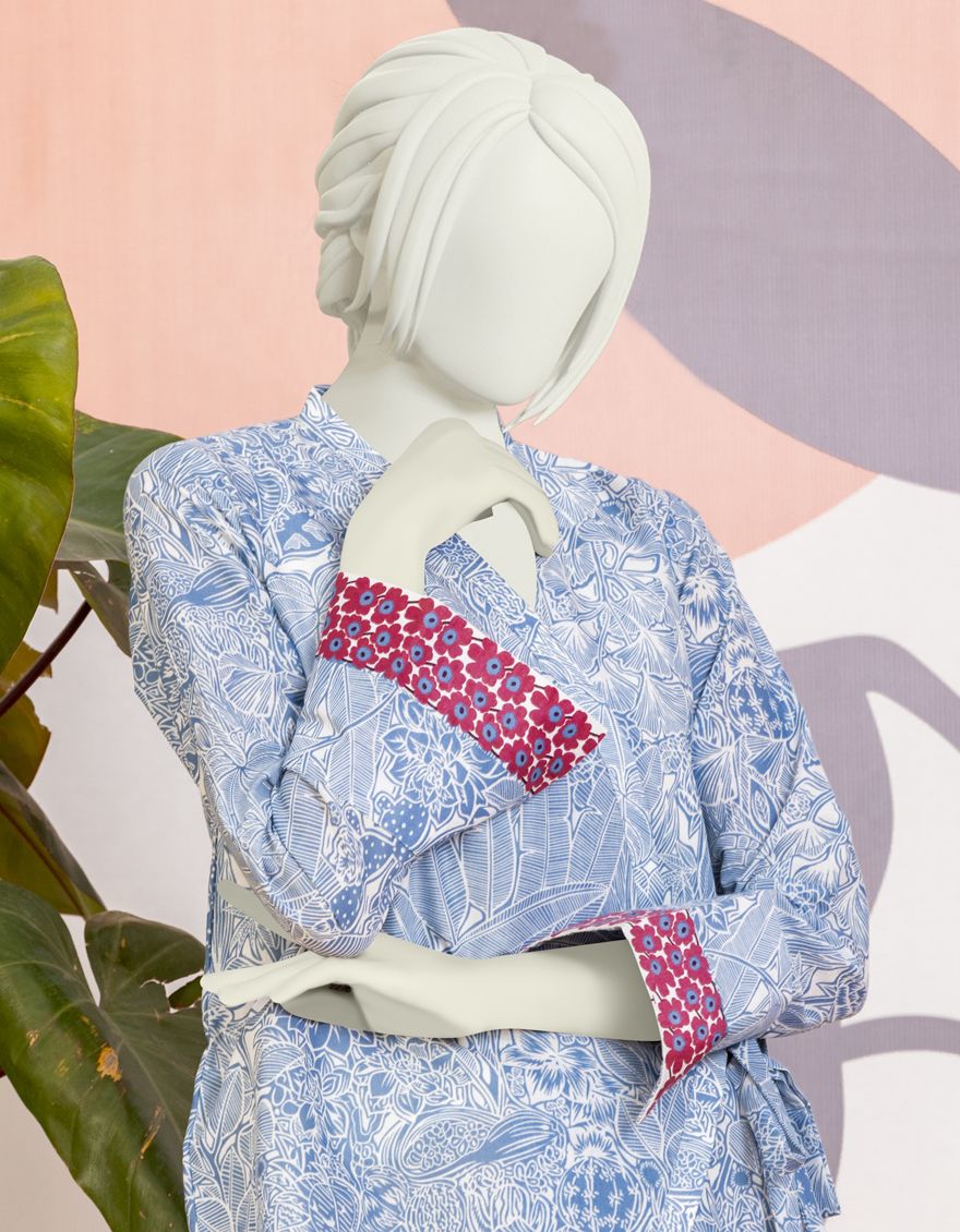 BLUE LAWN KURTI | JYGK-YGKL-S-US-115-22 FB/DAVIE - Image 3
