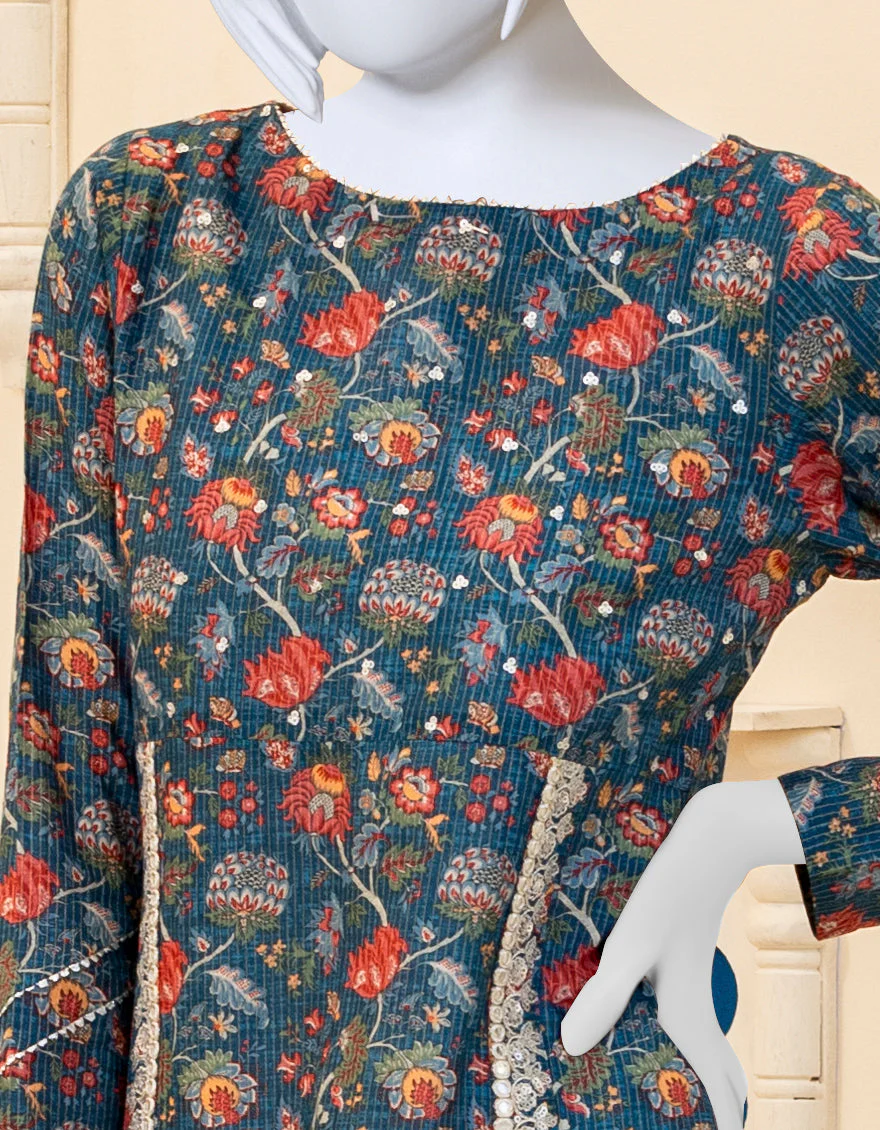 BLUE ZARI KURTI | JYGK-YGKL-S-US-117-22 FB/CASIMER - Image 2