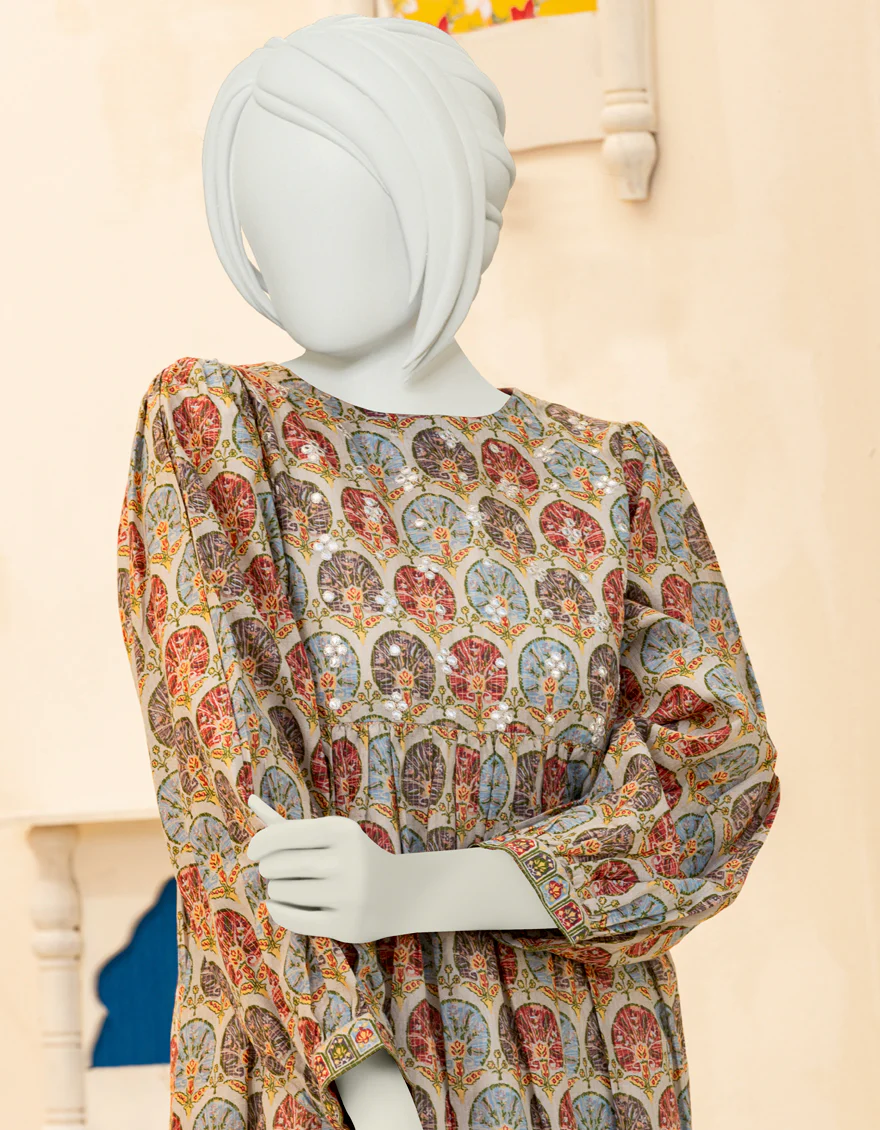 MULTICOLOR ZARI KURTI | JYGK-YGKL-S-US-118-22 FB/ZALIA - Image 3