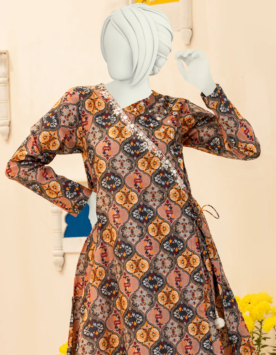 MULTICOLOR ZARI KURTI | JYGK-YGKL-S-US-120-22 FB/ZHURI - Image 3