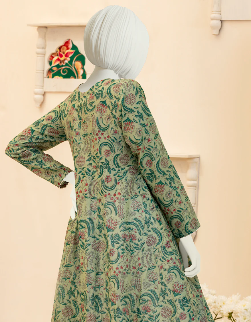 GREEN ZARI KURTI | JYGK-YGKL-S-US-121-22 FB/SIMCHA - Image 2