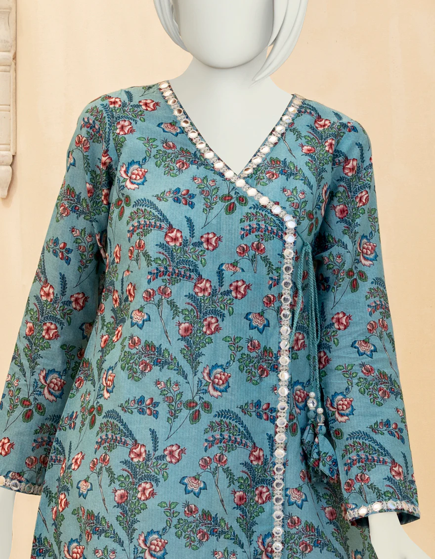 BLUE ZARI KURTI | JYGK-YGKL-S-US-123-22 FB/LIECHI - Image 2