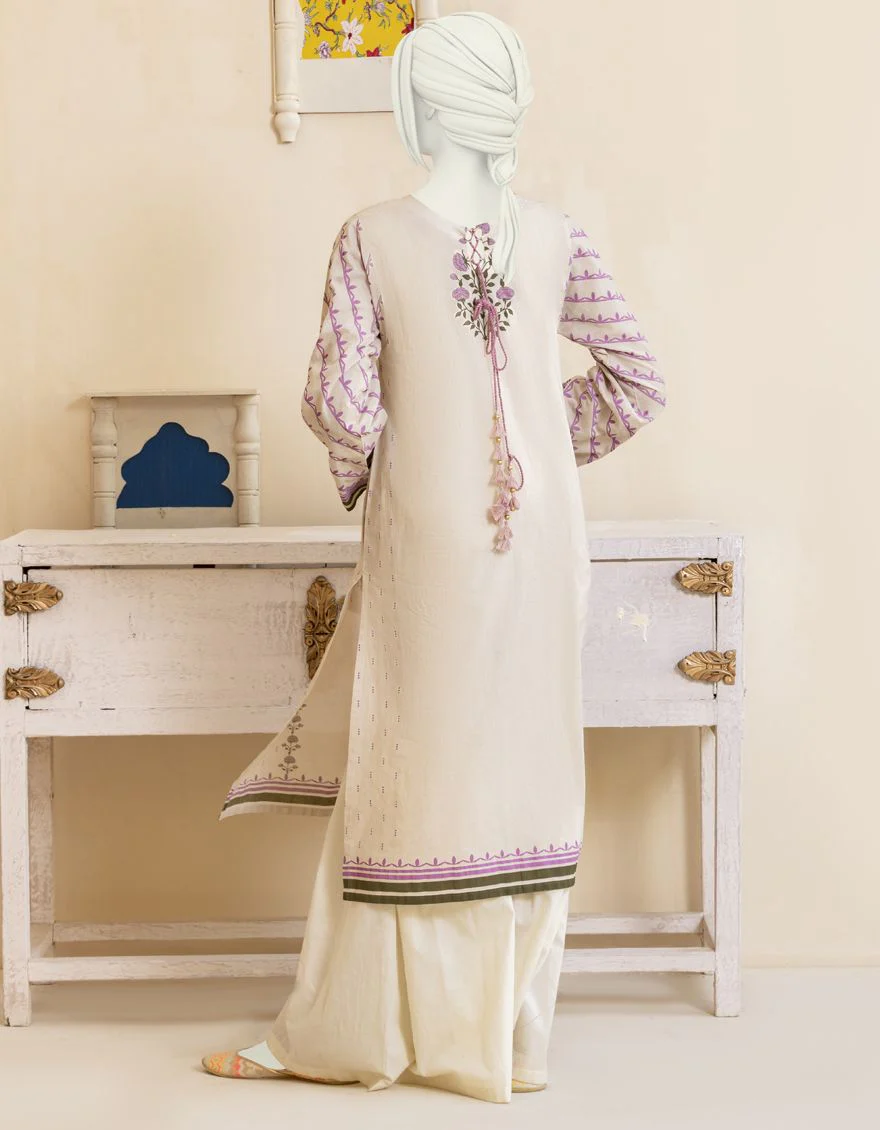 BEIGE LAWN KURTI | JYGK-YGKL-S-US-128-22 FB/LITHIC - Image 2