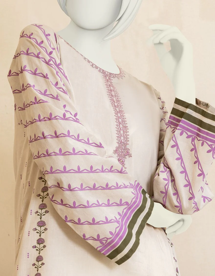 BEIGE LAWN KURTI | JYGK-YGKL-S-US-128-22 FB/LITHIC - Image 3