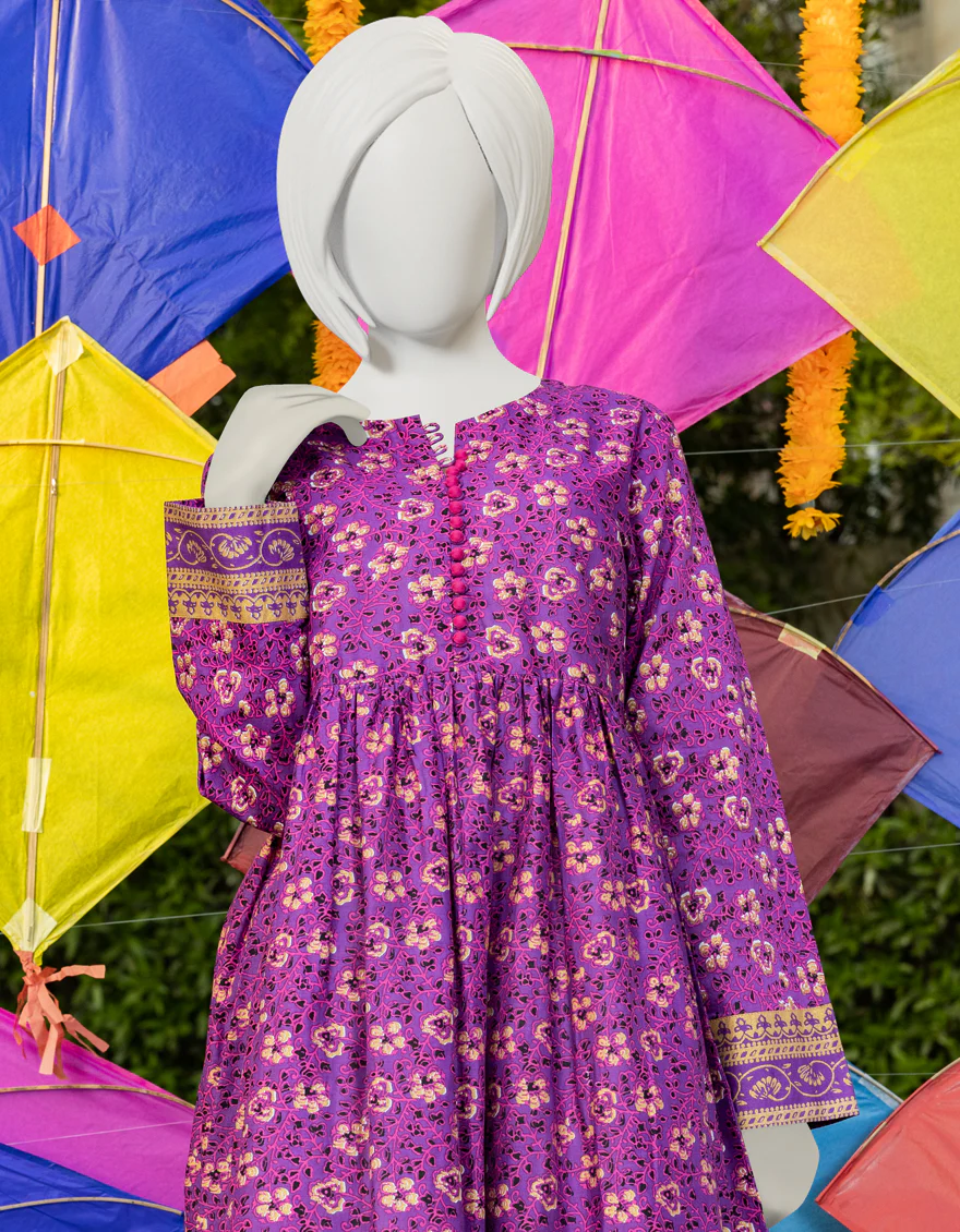PURPLE LAWN KURTI | JYGK-YGKL-S-US-132-23 FB/GULABO - Image 3