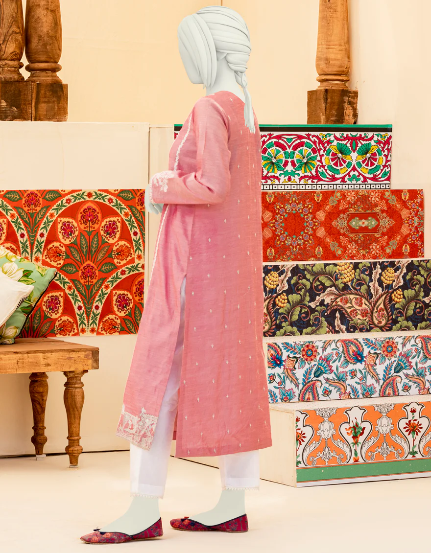 PINK TEXTURED KURTI | JYGK-YGKL-S-US-133-22 FB/PINK-460 - Image 2