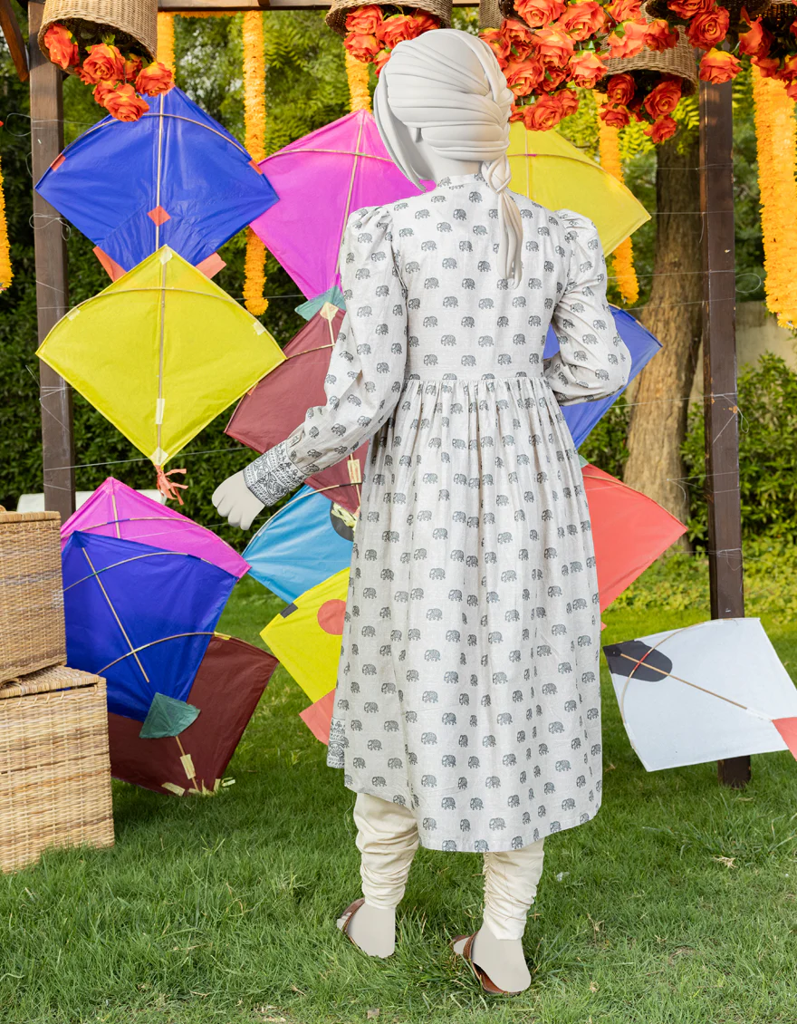 GREY LAWN KURTI | JYGK-YGKL-S-US-133-23 FB/ELPHI - Image 2