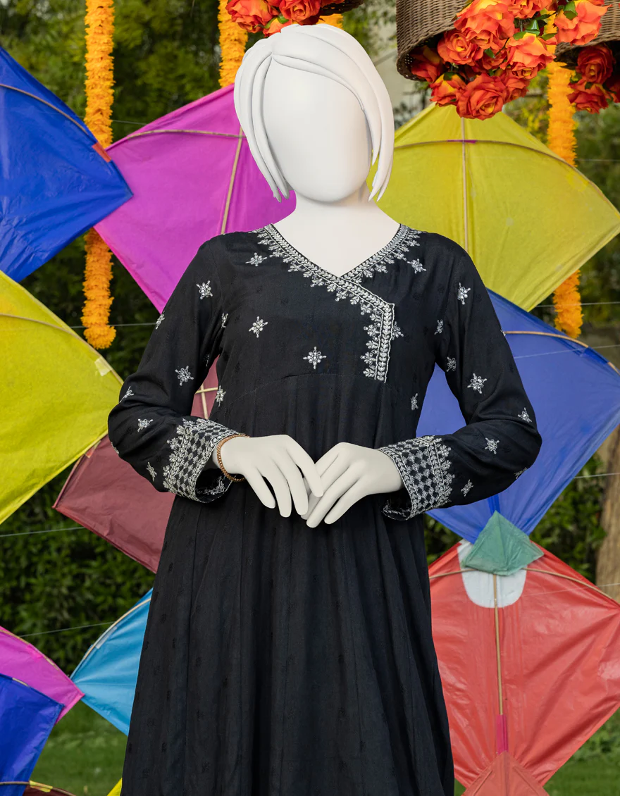 BLACK TEXTURED KURTI | JYGK-YGKL-S-US-142-23 FB/ZEUS - Image 3
