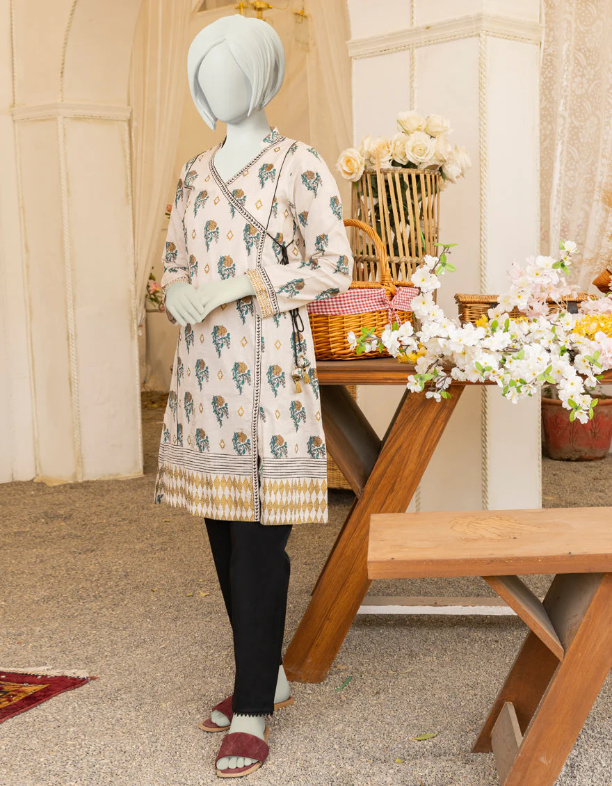 BEIGE LAWN KURTI | JYGK-YGKL-S-US-150-22 FB/ELKA