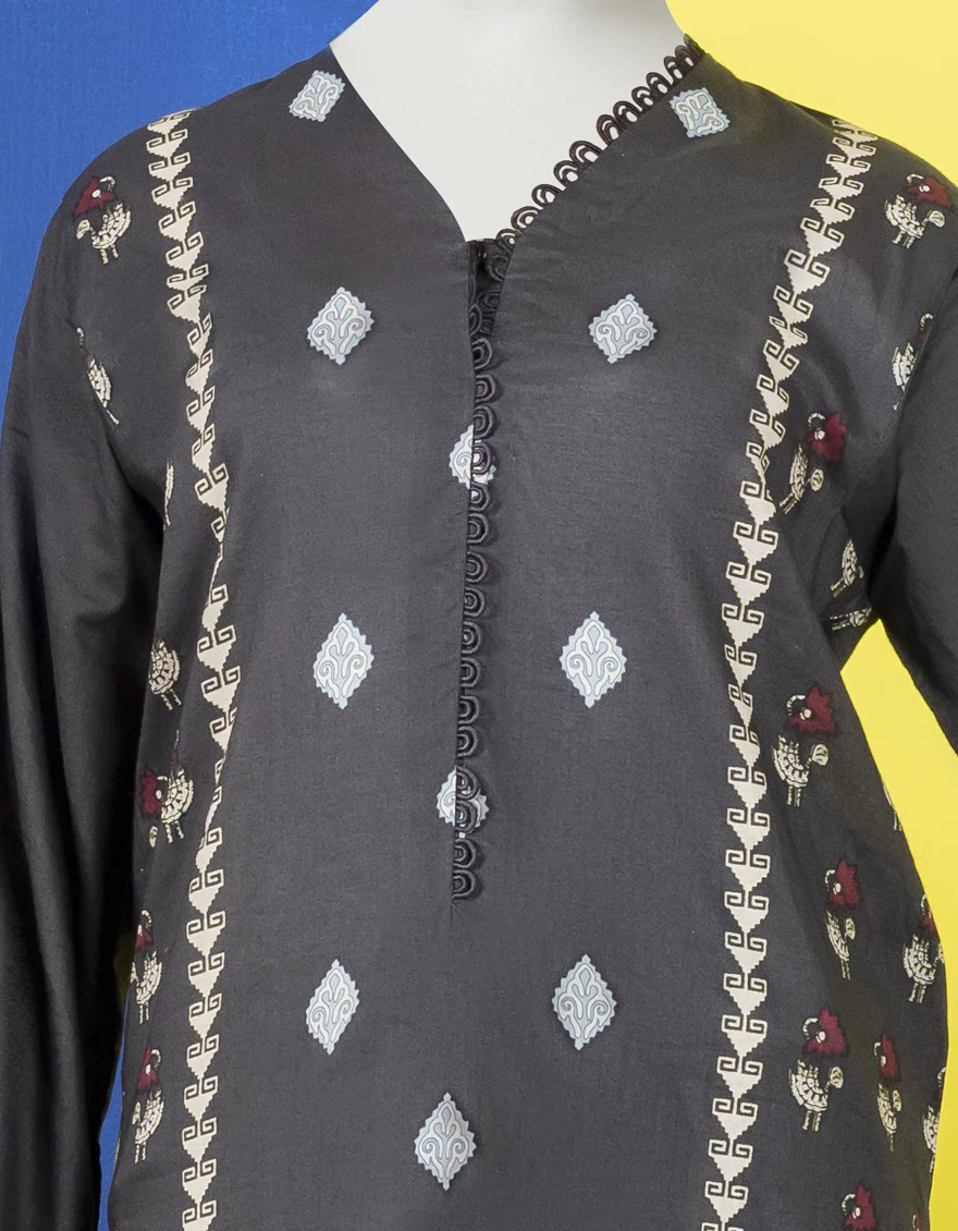 BLACK LAWN KURTI | JYGK-YGKL-S-US-161-22 FB/KATYA - Image 3