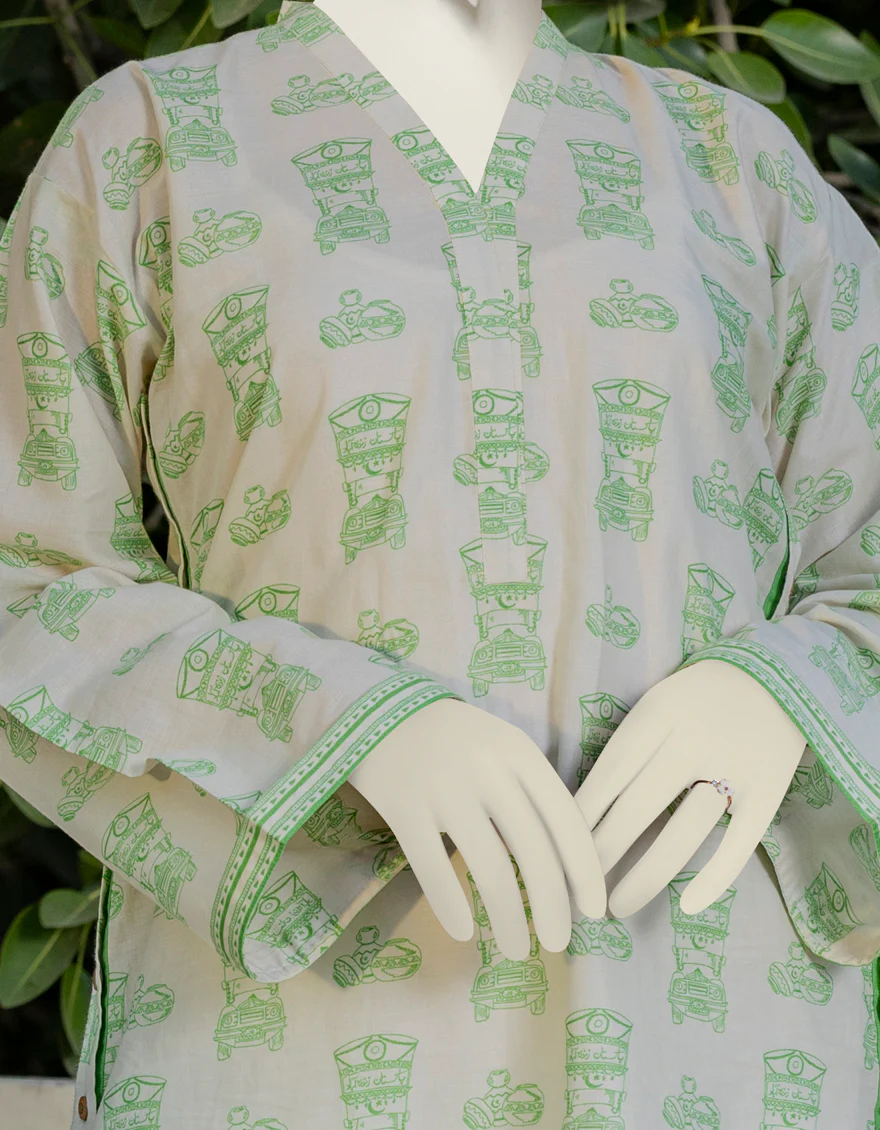 OFF WHITE KURTI | JYGK-YGKL-S-US-162-23 FB/AZAADI-03 - Image 2