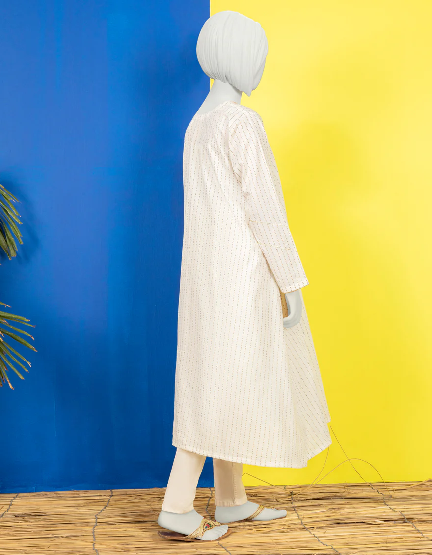 OFF WHITE LAWN KURTI | JYGK-YGKL-S-US-168-22 FB/STRAIGHT - Image 2