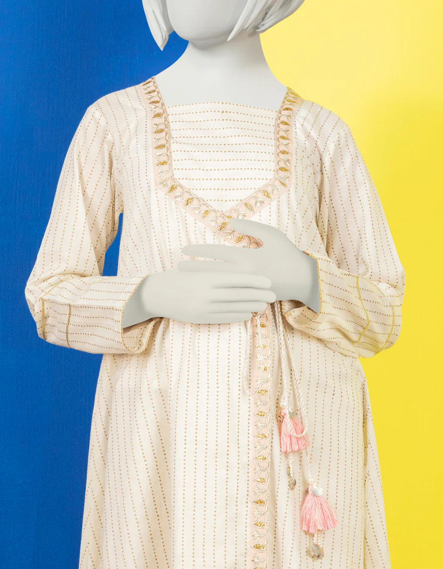 OFF WHITE LAWN KURTI | JYGK-YGKL-S-US-168-22 FB/STRAIGHT - Image 3