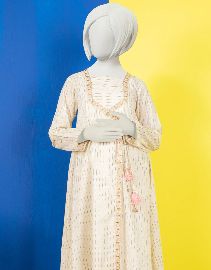 OFF WHITE LAWN KURTI | JYGK-YGKL-S-US-168-22 FB/STRAIGHT - Image 4