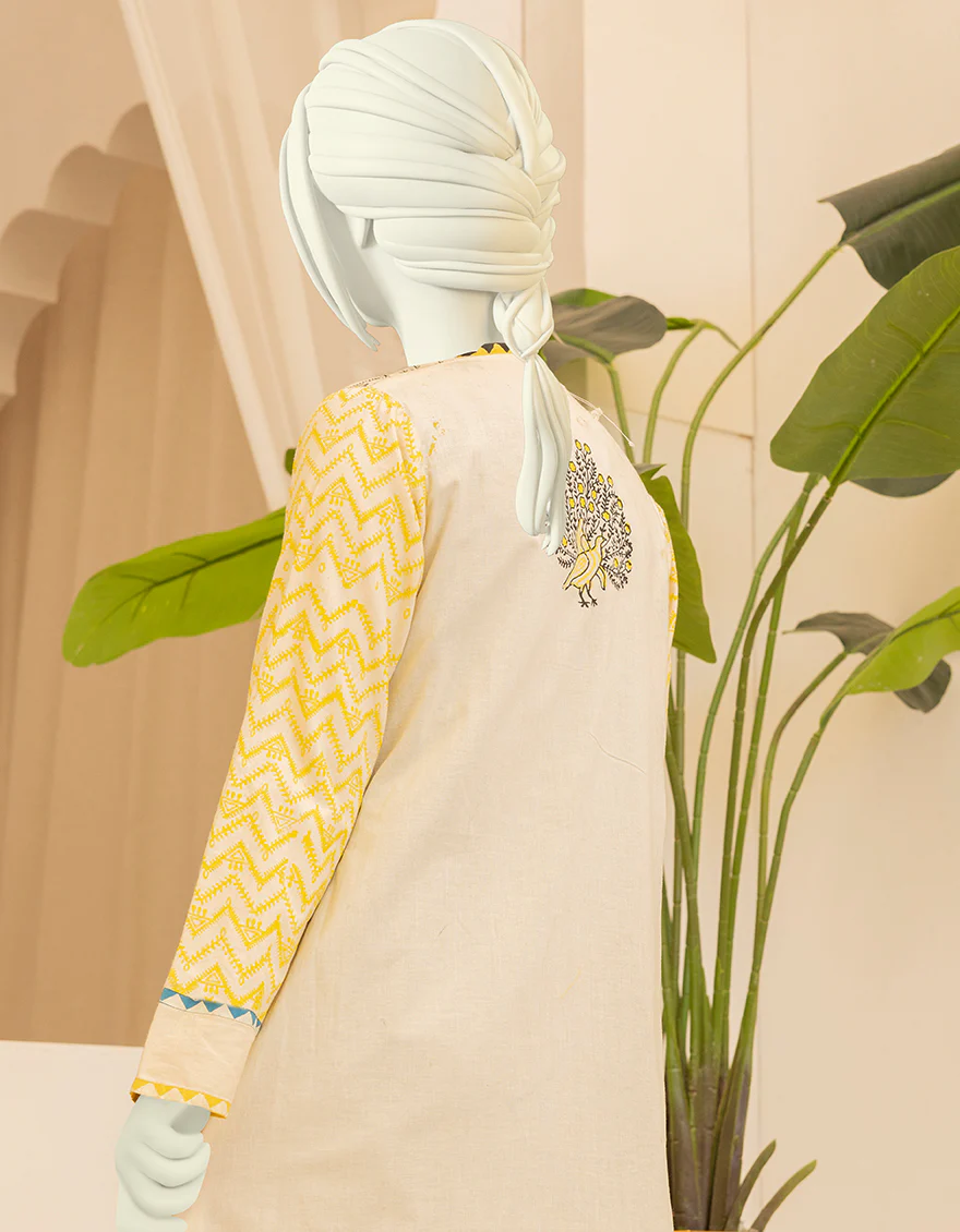 OFF WHITE LAWN KURTI | JYGK-YGKL-S-US-181-22 FB/ARES - Image 2