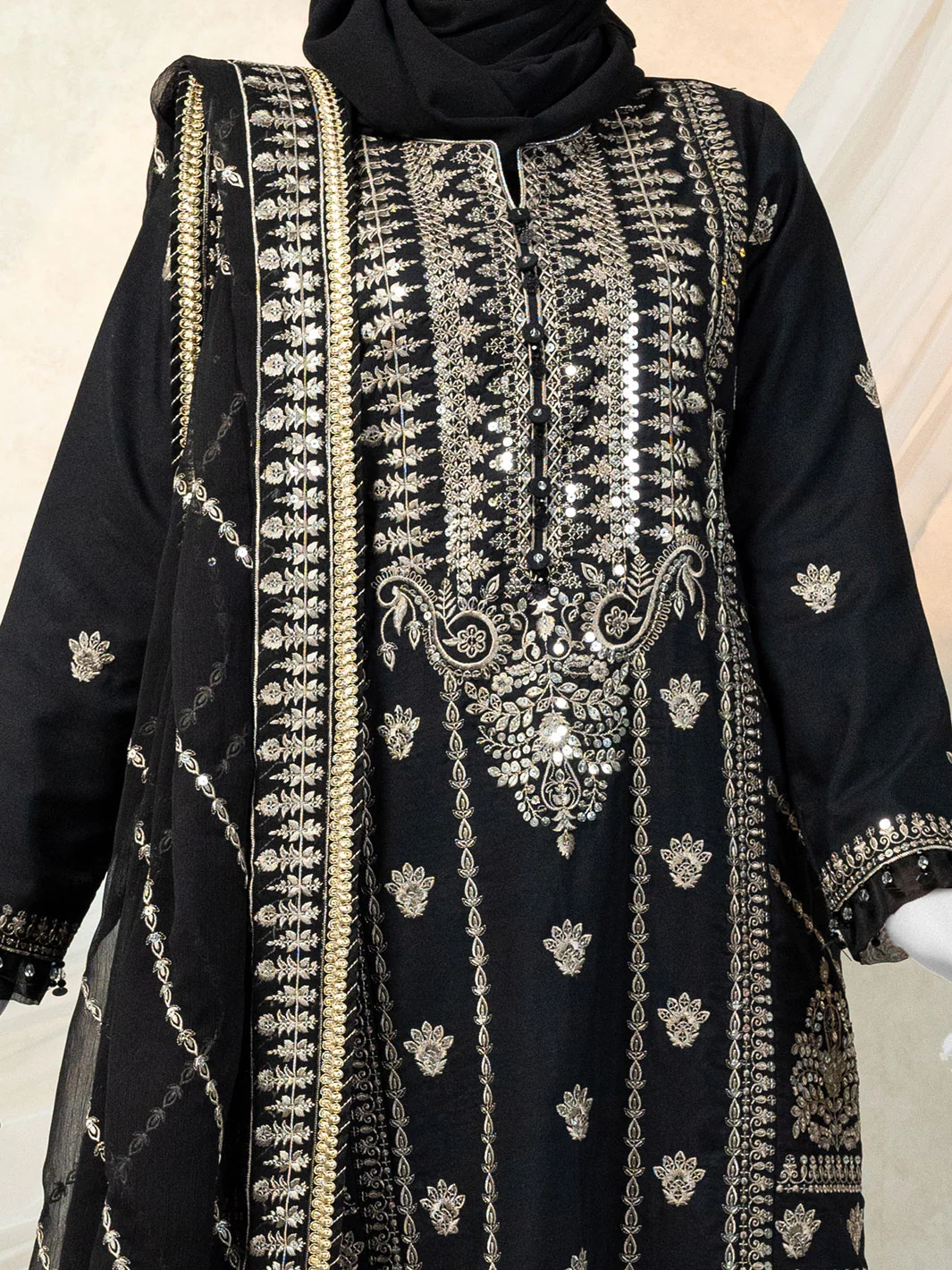 BLACK 3PC STITCHED | PJPWS-990817 - Image 3