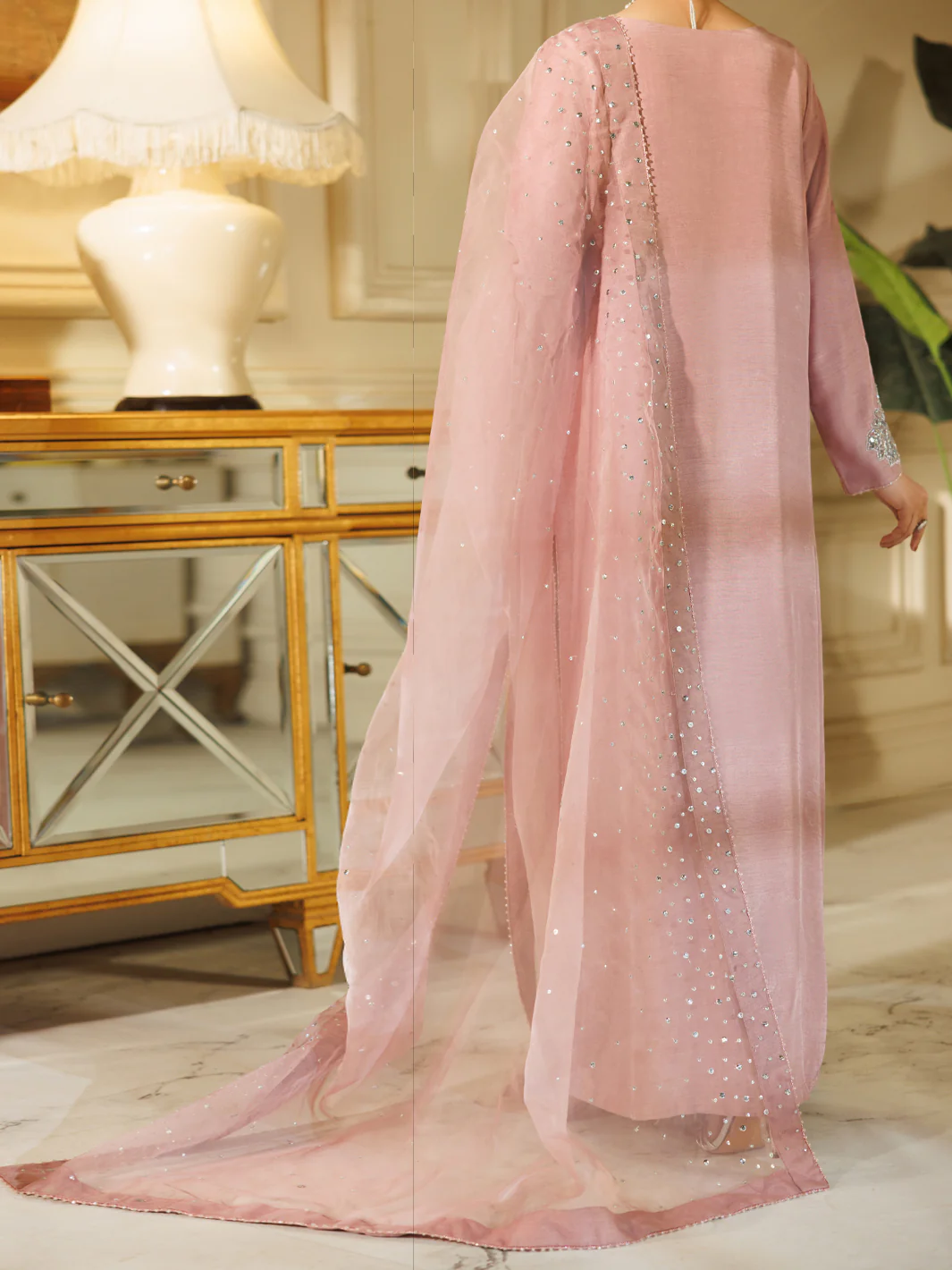 LIGHT PURPLE RAW SILK 3PC STITCHED | AL-3PS-LS-608/FB-608A - Image 2