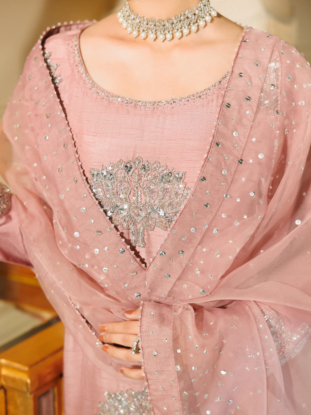 LIGHT PURPLE RAW SILK 3PC STITCHED | AL-3PS-LS-608/FB-608A - Image 4