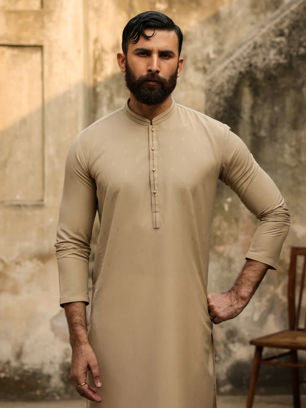 FAWN POLYESTER KURTA | AL-K-1303/AM-15107B - Image 2