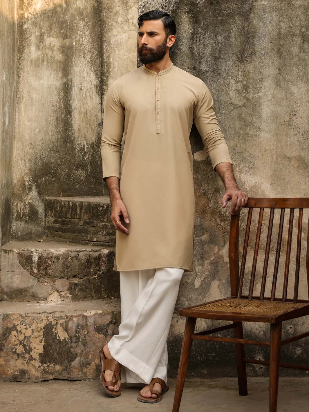 FAWN POLYESTER KURTA | AL-K-1303/AM-15107B - Image 3