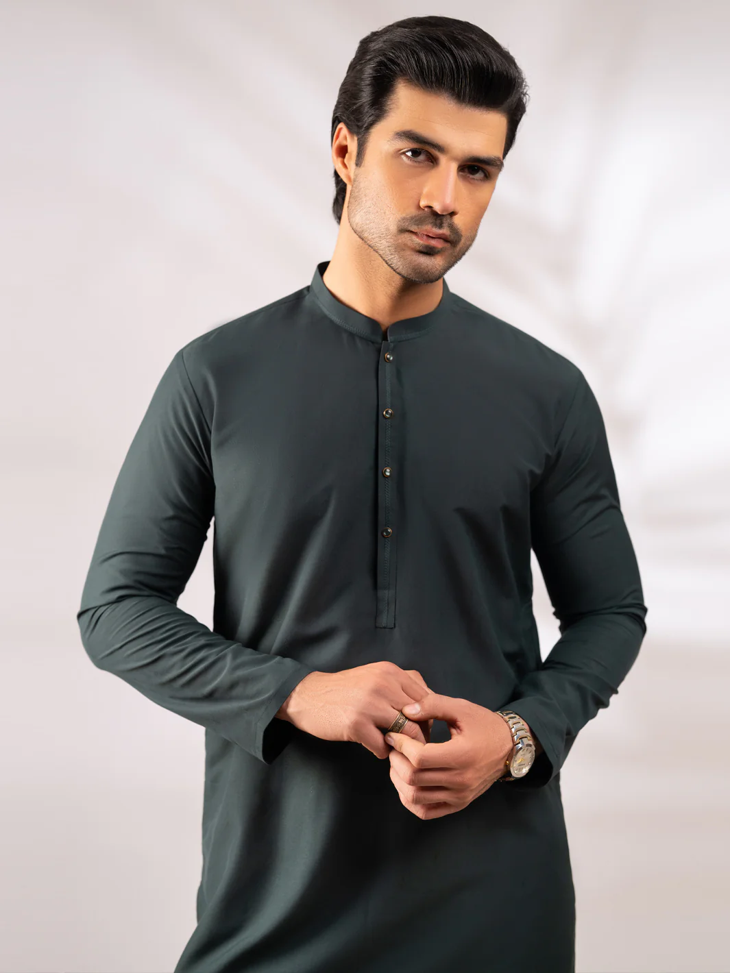 GREEN KURTA | AL-K-1305/AM-15107D - Image 2