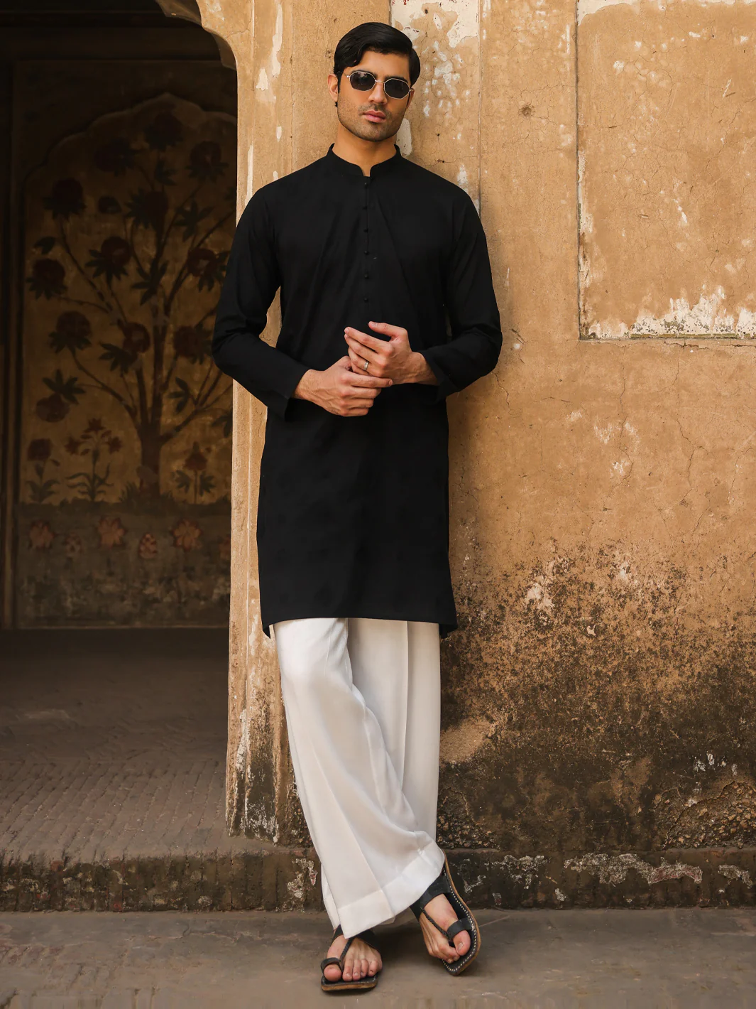 BLACK COTTON KURTA | AL-K-1306B/AM-15132-1D - Image 6