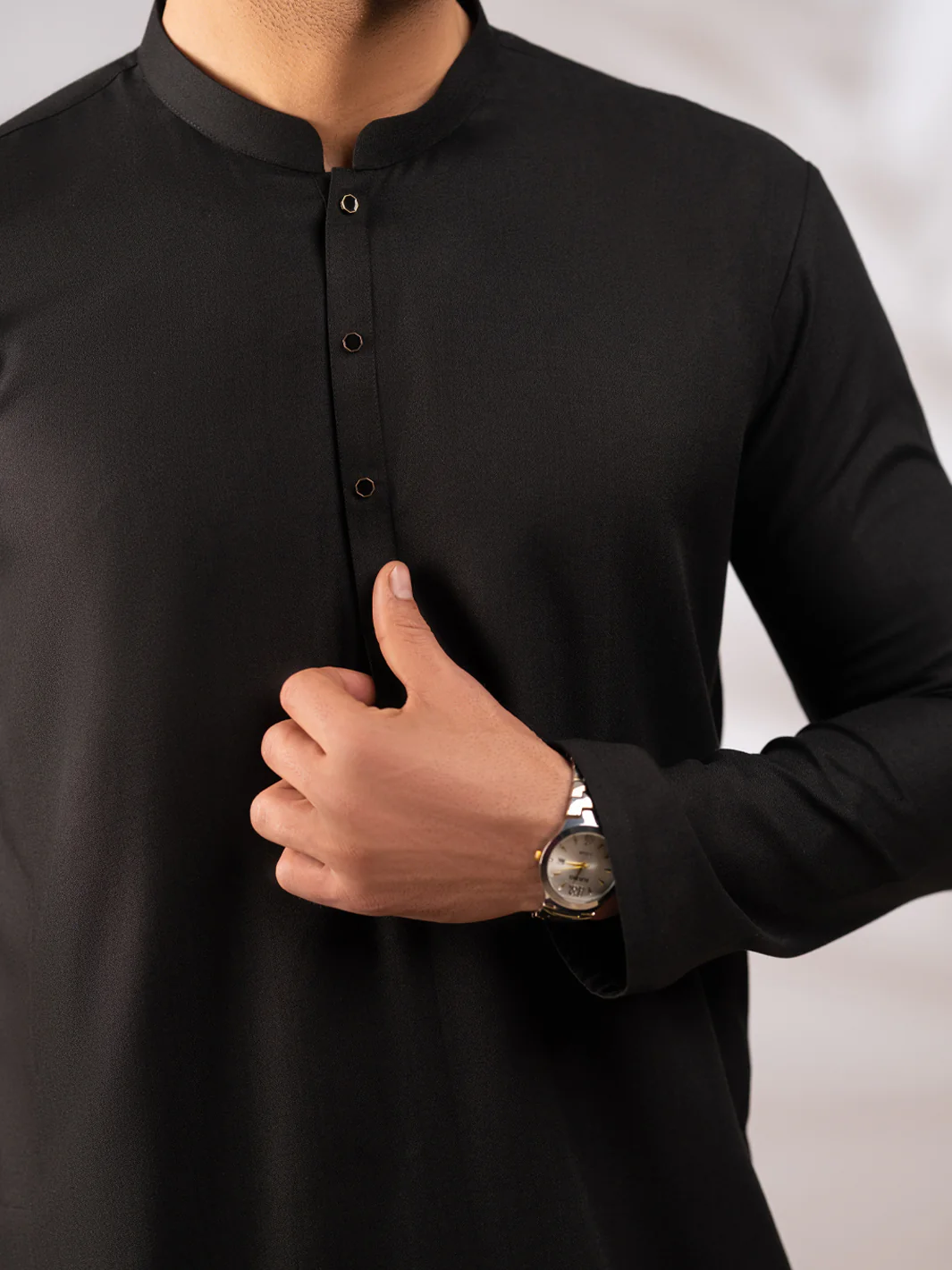 BLACK KURTA | AL-K-1307/AM-15068-1C - Image 4
